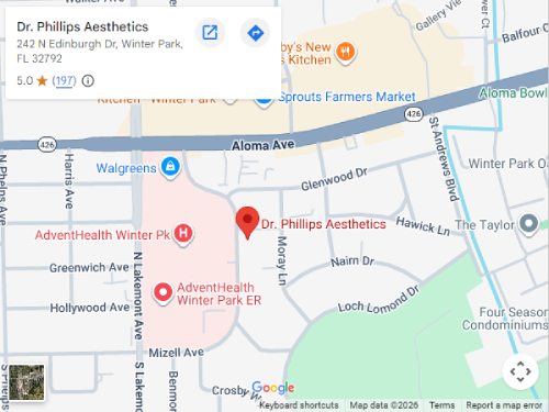 Get Directions to Dr. Phillips Aesthetics in Winter Park, FL